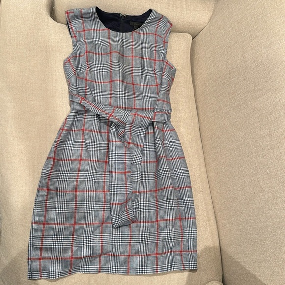 J. Crew Dresses & Skirts - J. Crew Gray and Red Plaid Dress